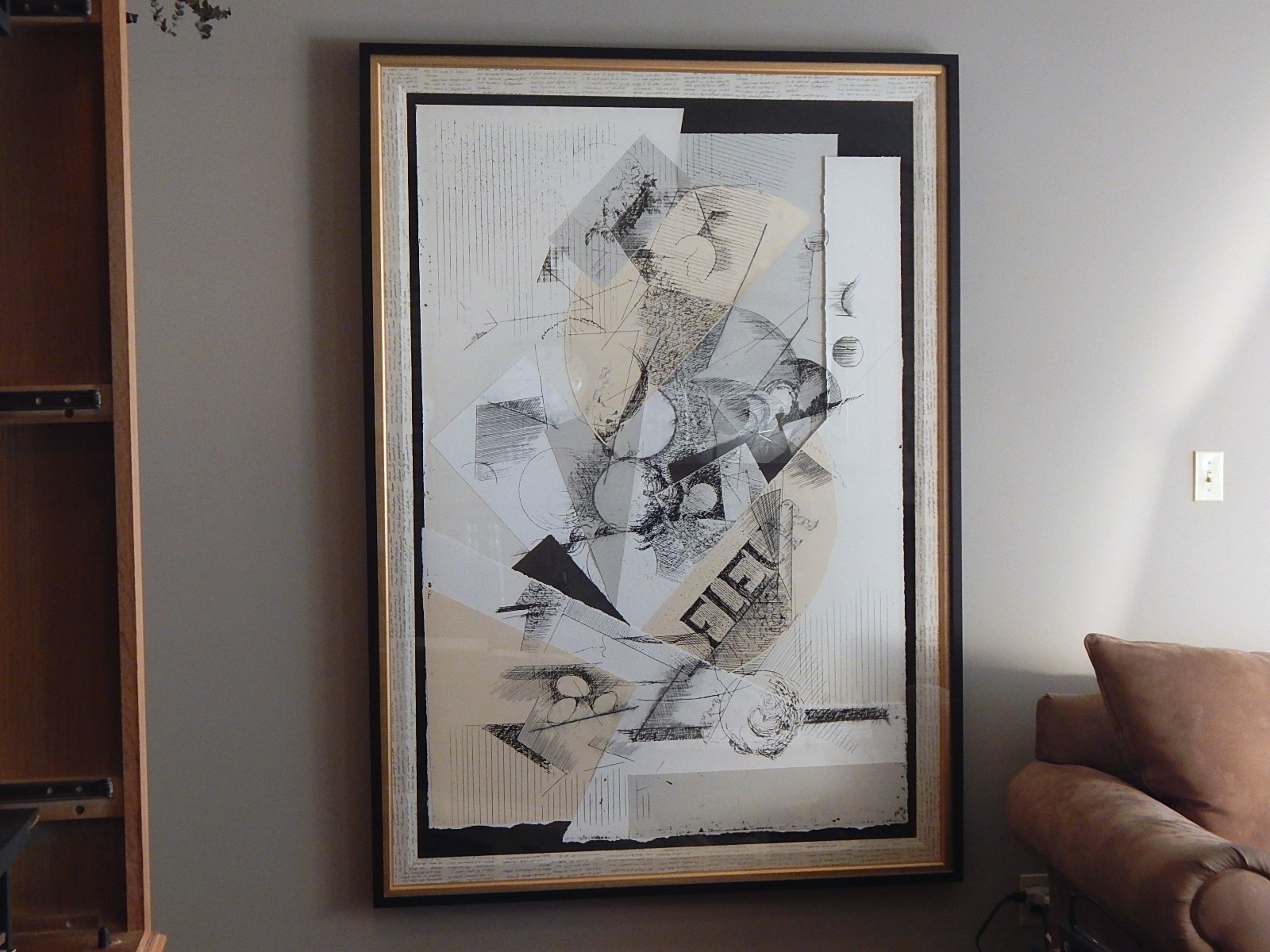 Large-Scale Framed Original Mixed Media Framed Art - C. Dunlap