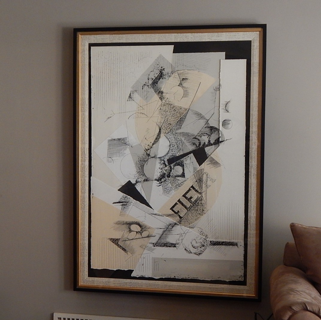 Large-Scale Framed Original Mixed Media Framed Art - C. Dunlap