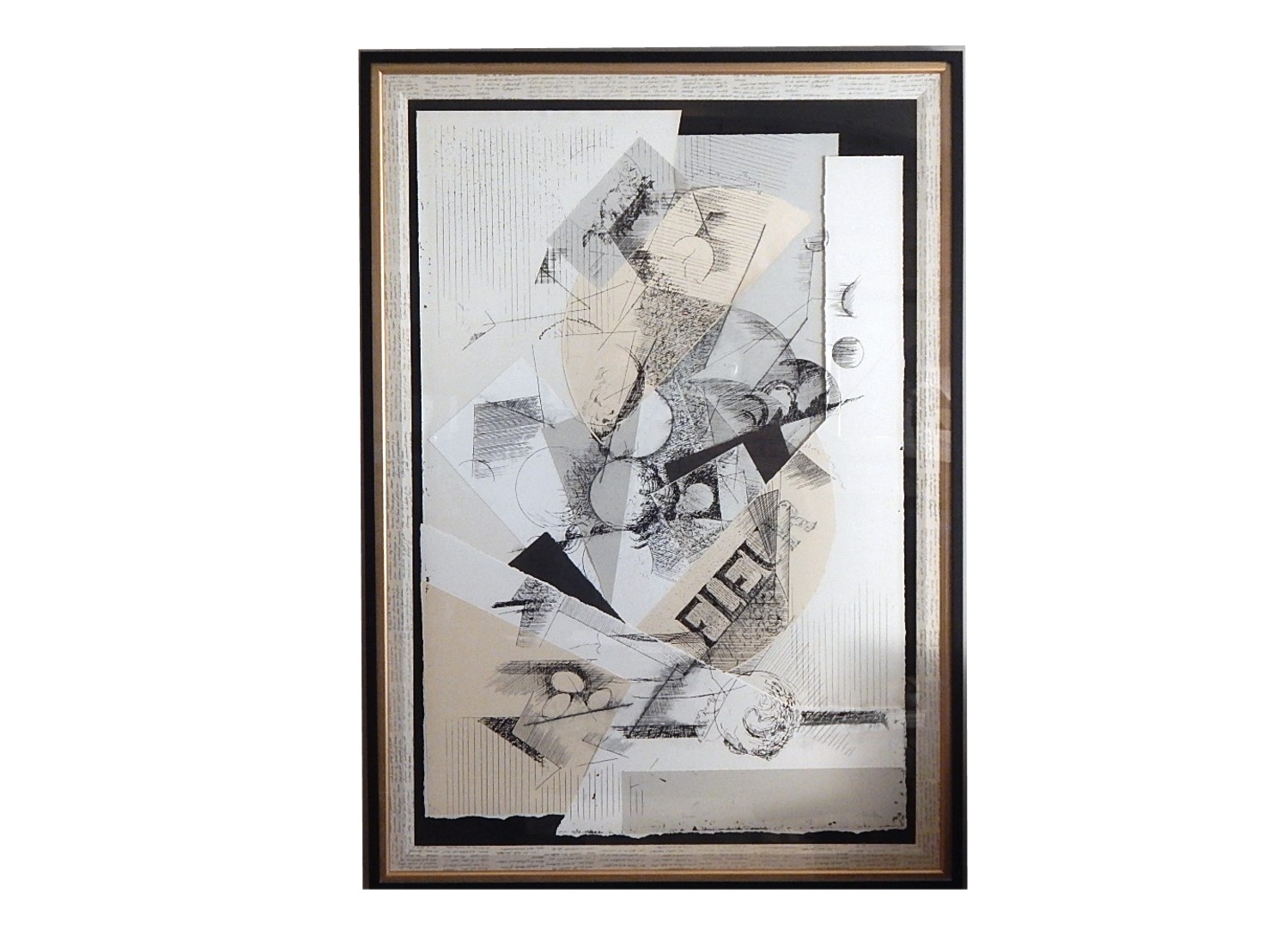 Large-Scale Framed Original Mixed Media Framed Art - C. Dunlap