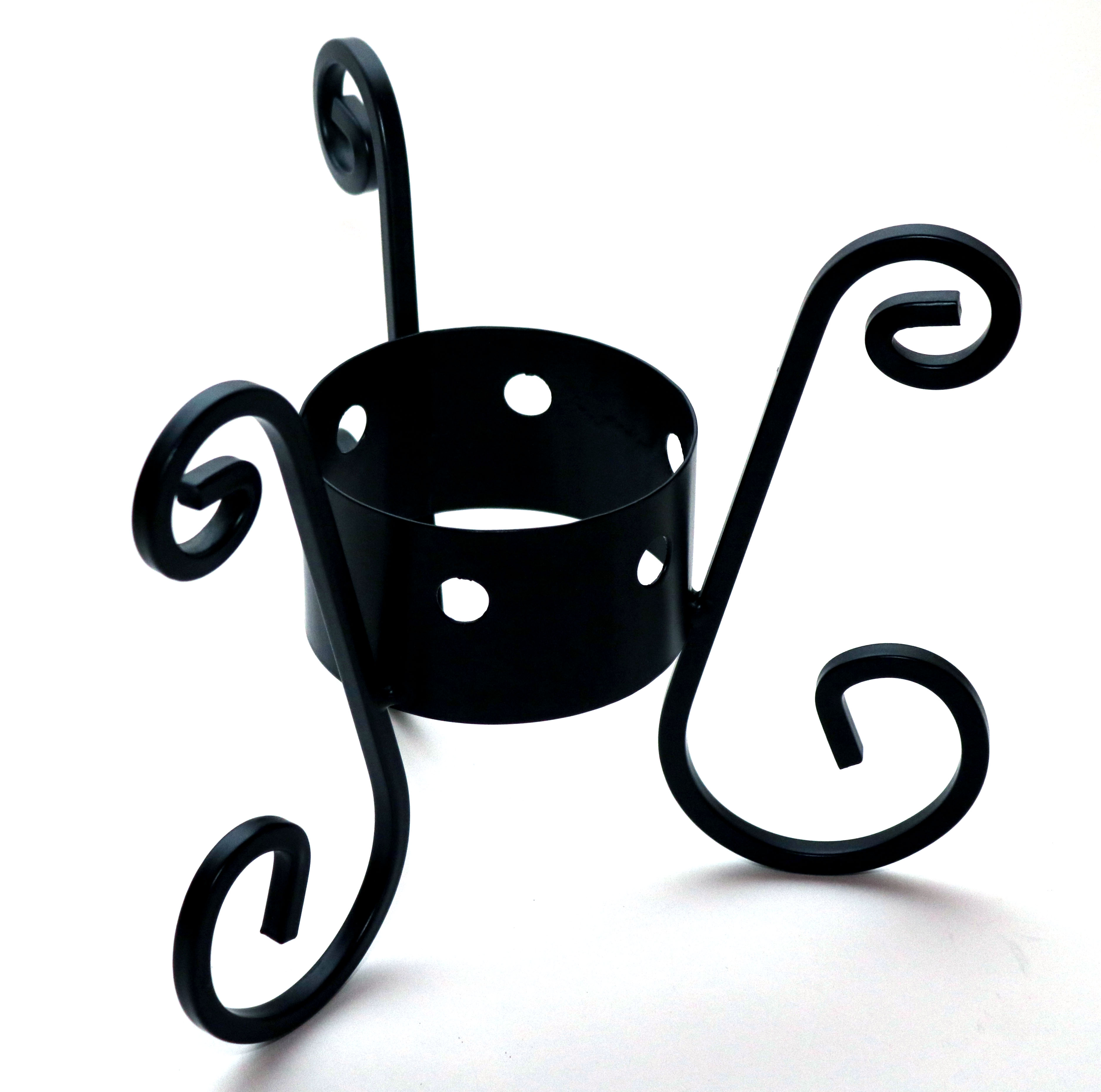 Pair of Wrought Iron Hurricane Candle Holders