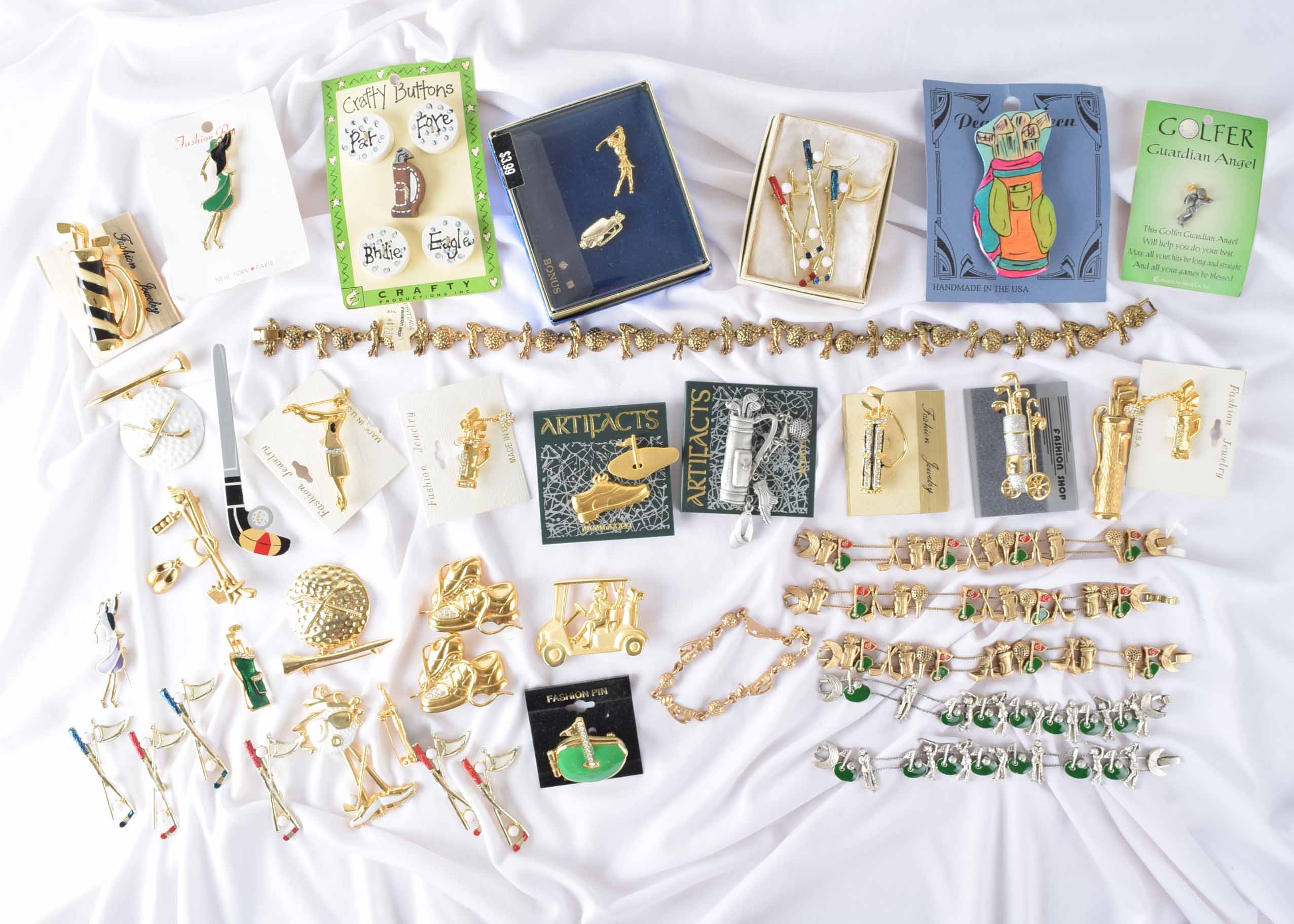Women's Golf Themed Costume Jewelry Assortment