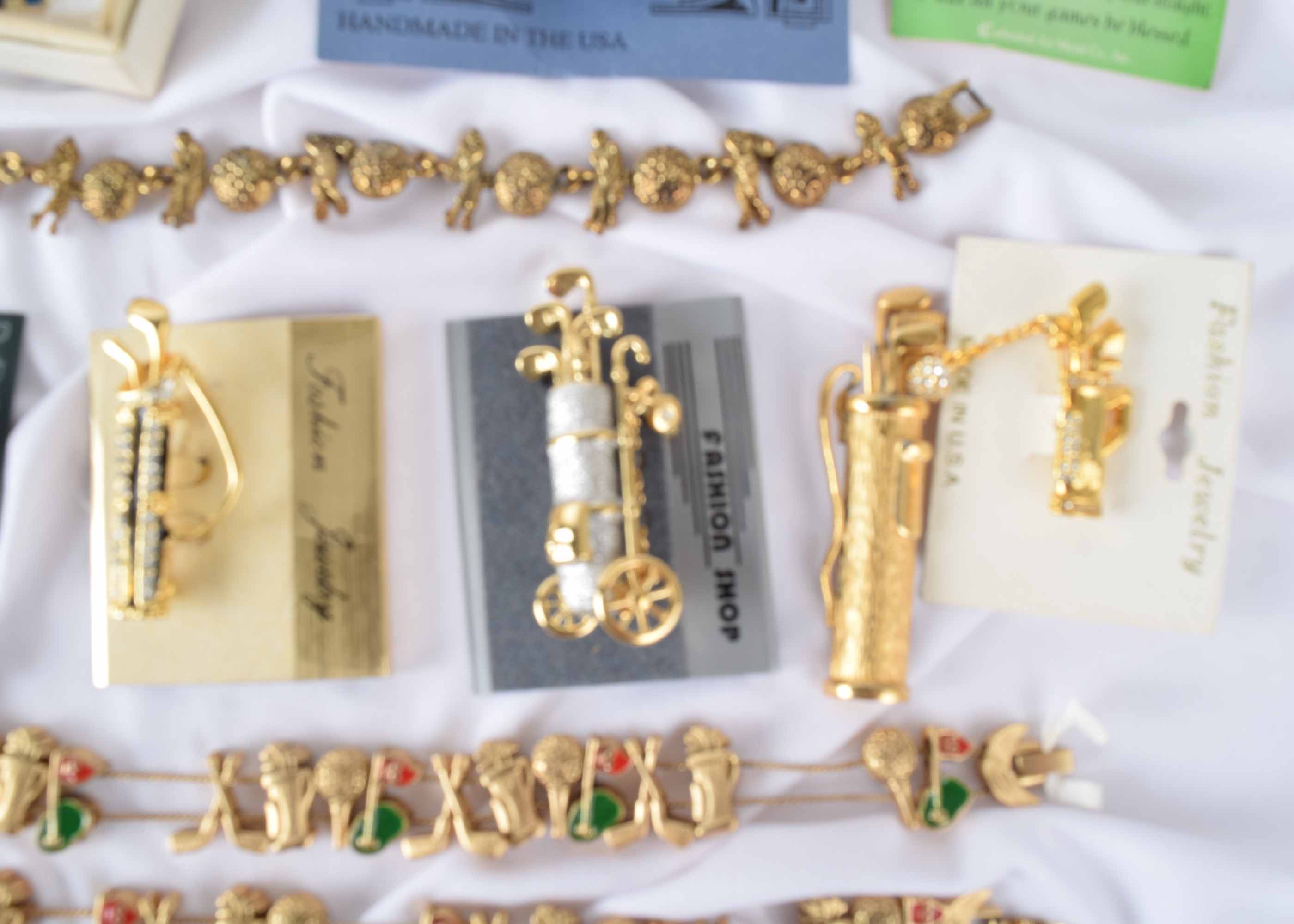 Women's Golf Themed Costume Jewelry Assortment