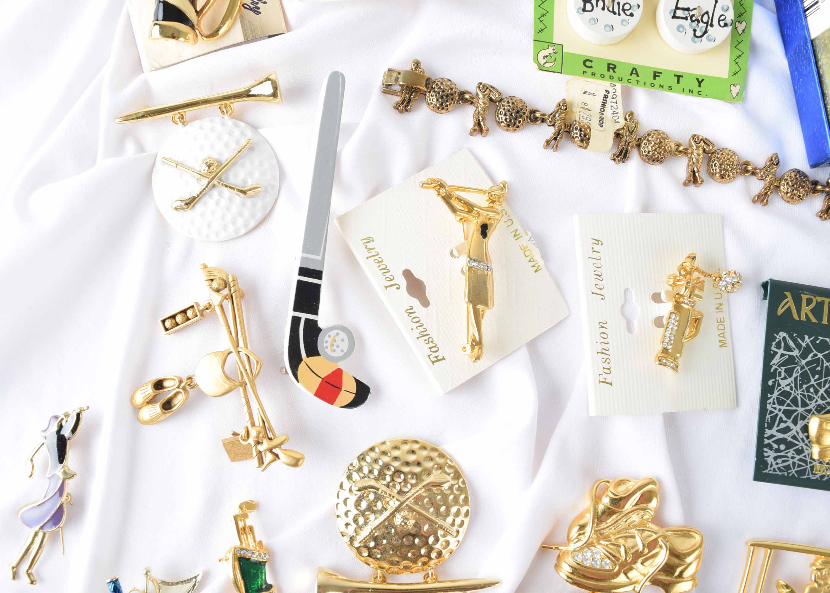 Women's Golf Themed Costume Jewelry Assortment