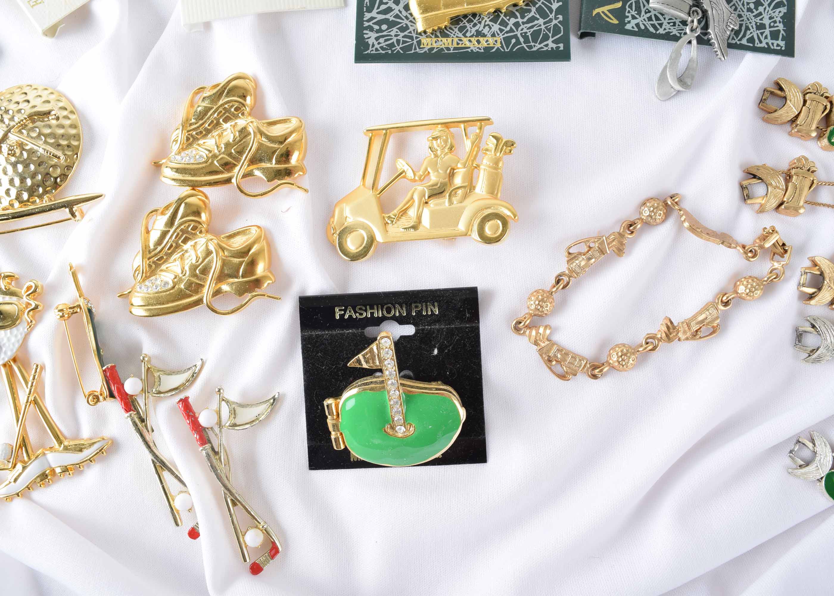 Women's Golf Themed Costume Jewelry Assortment