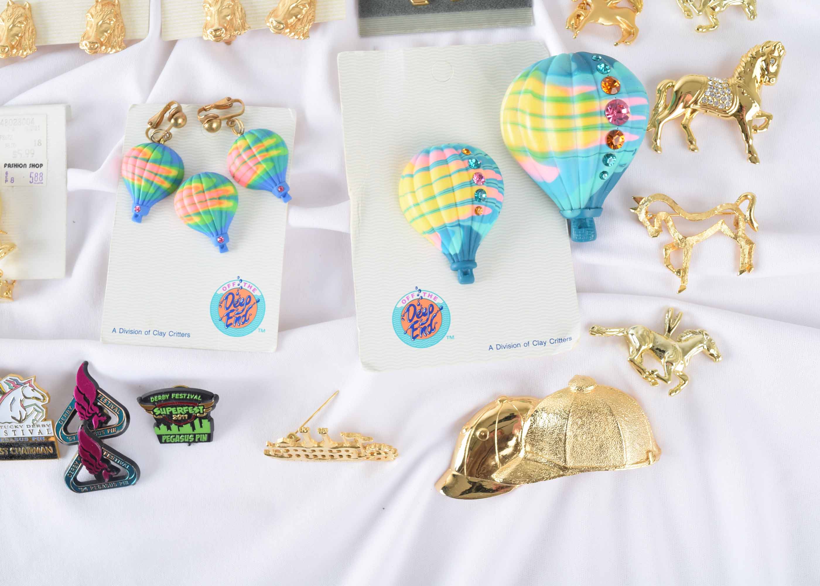 Women's Kentucky Derby Themed Costume Jewelry Assortment