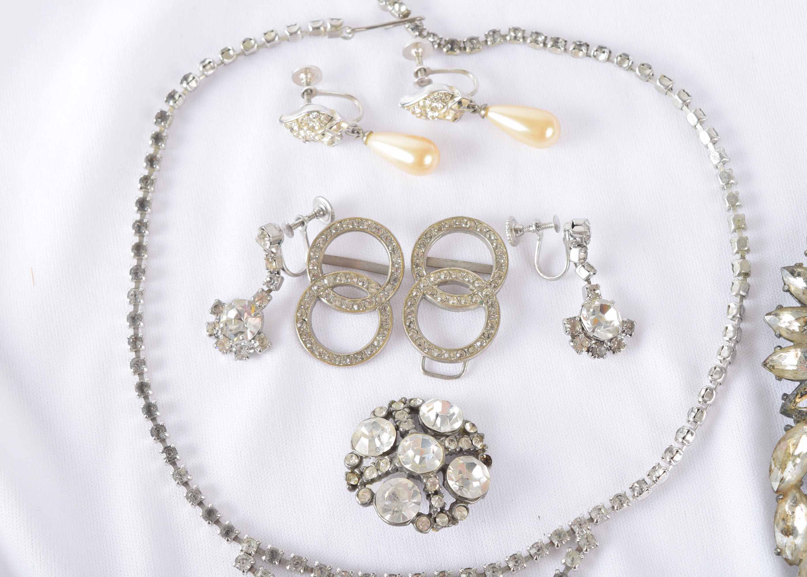 Vintage Women's Rhinestone Jewelry with Doctor Dress Clip Pin