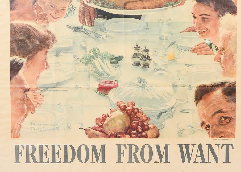 Complete Set of 1943 Norman Rockwell "Four Freedoms" Illustration
