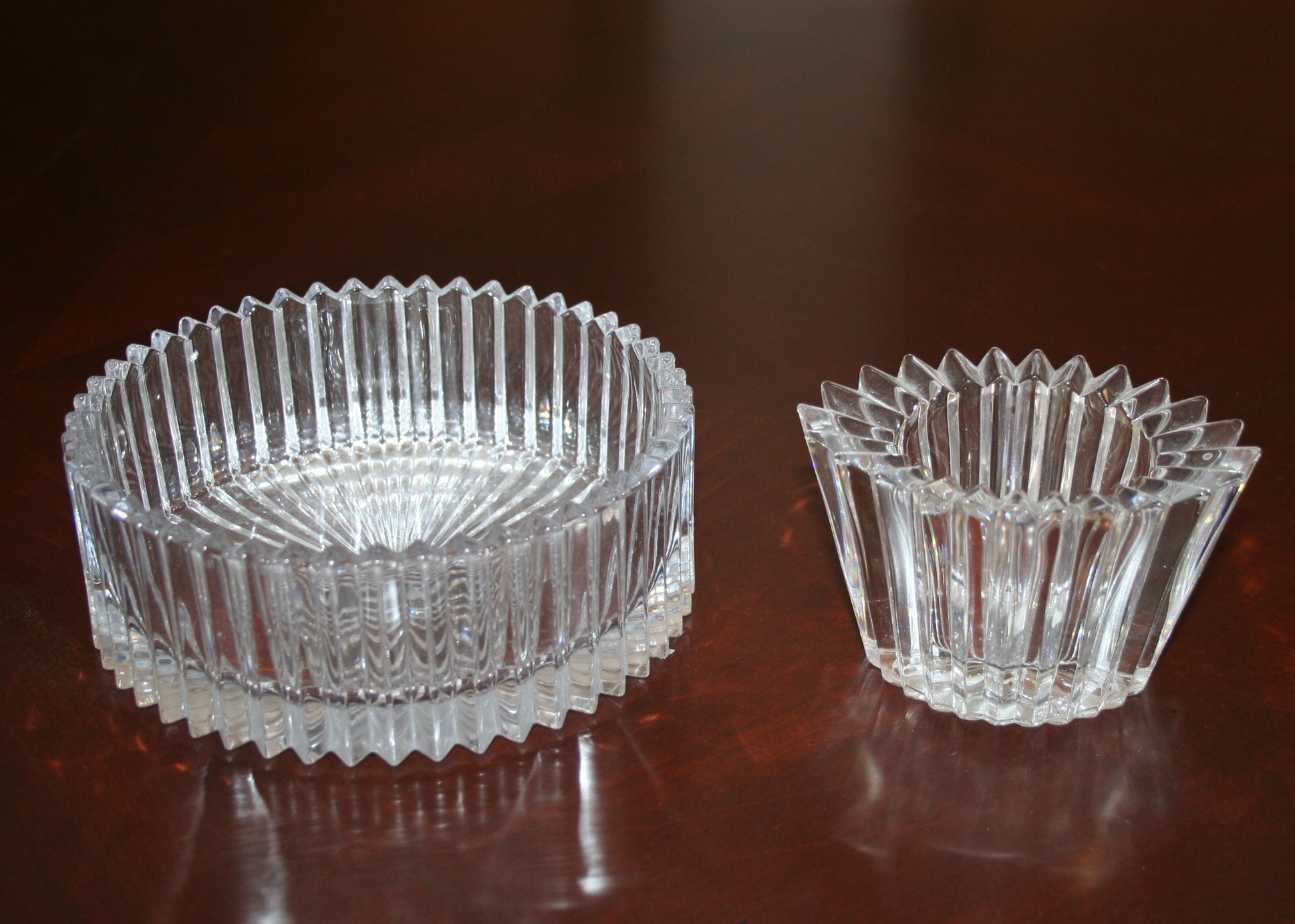 Ribbed Crystal Bowls