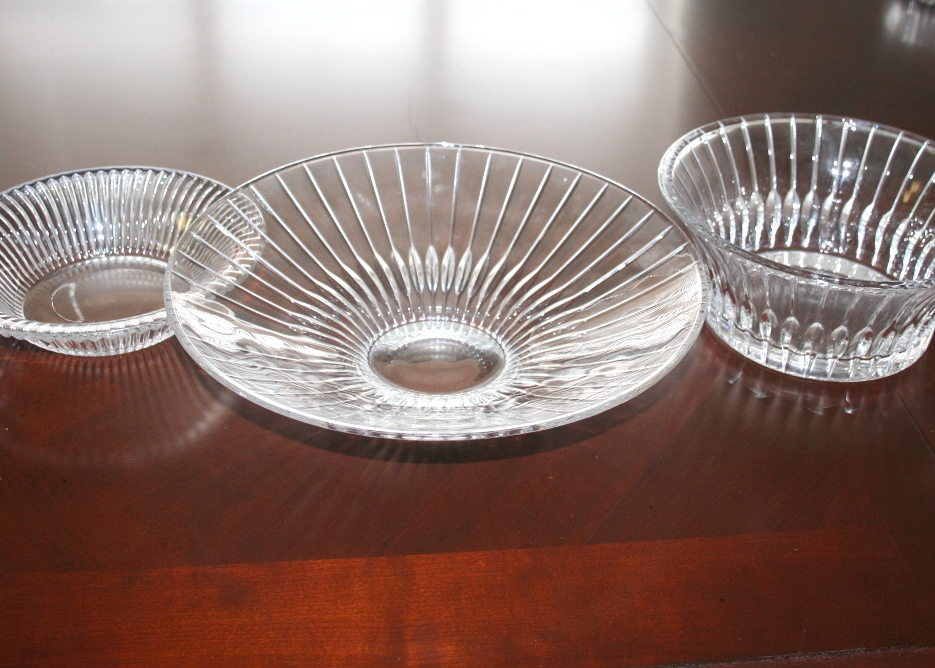 Ribbed Crystal Bowls