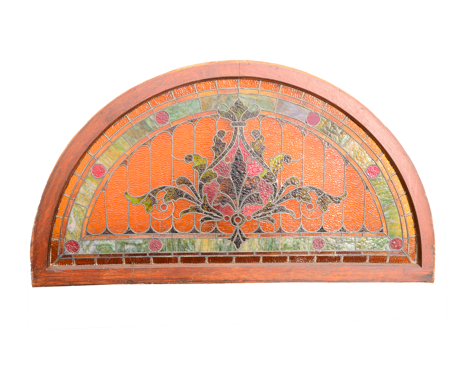 Antique Stained Glass Transom Window