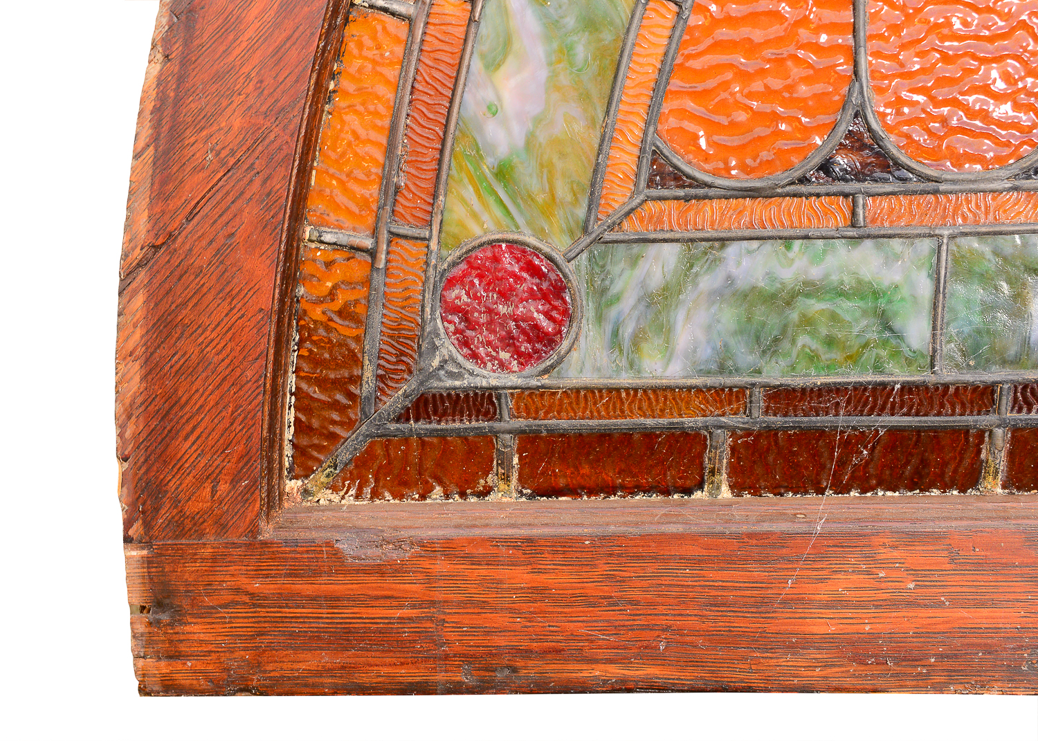 Antique Stained Glass Transom Window