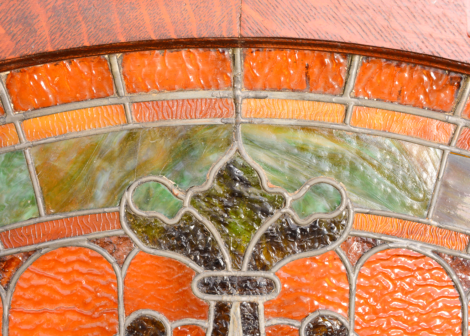 Antique Stained Glass Transom Window