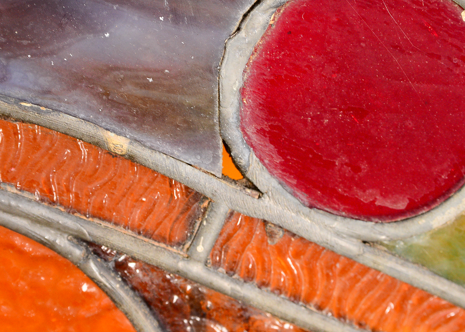 Antique Stained Glass Transom Window