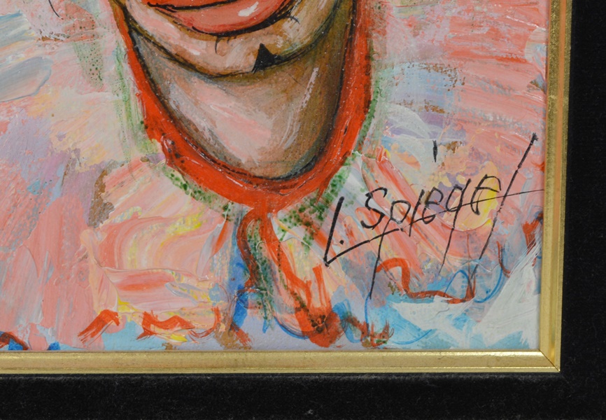 Louis Spiegel Original Clown Portrait Oil Painting