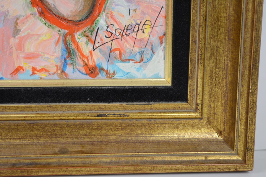 Louis Spiegel Original Clown Portrait Oil Painting