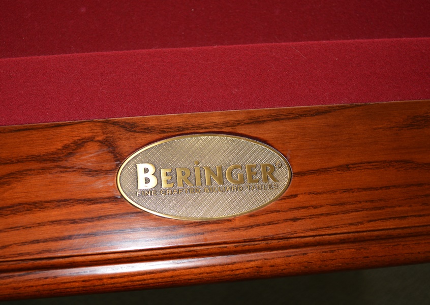 Beringer "Ambrosia" Eight Foot Billiards Table