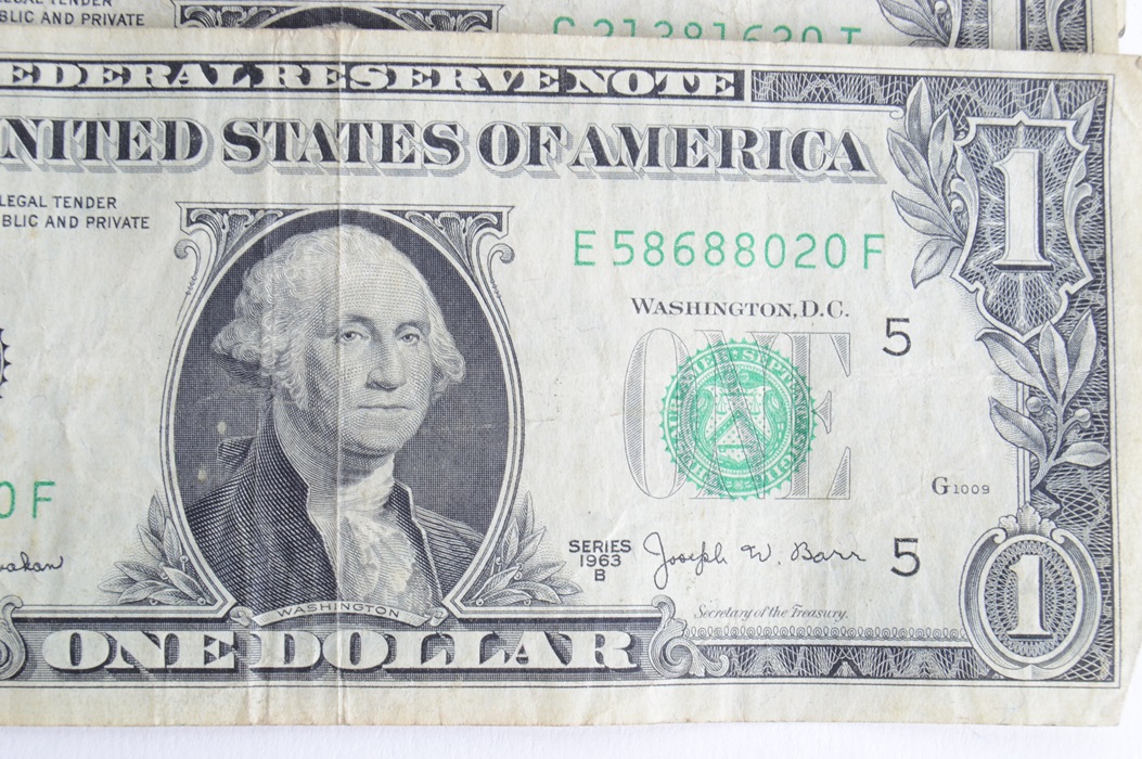 Collection of 1963 Series B Dollar Bills