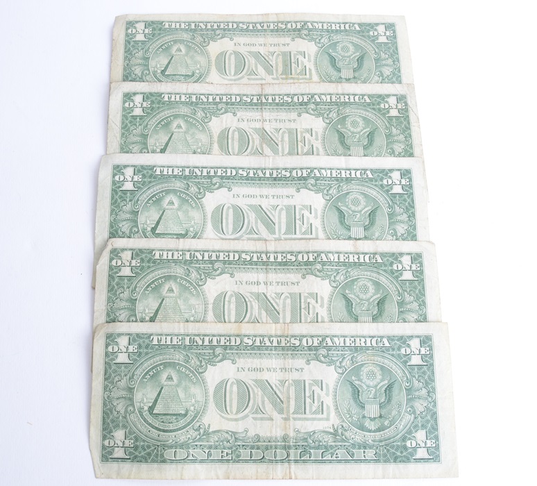 Collection of 1963 Series B Dollar Bills