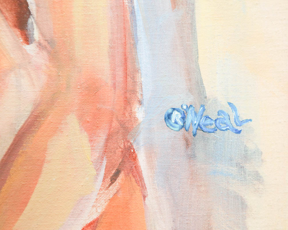 Robert O'Neal Oil on Canvas Nude Female Portrait
