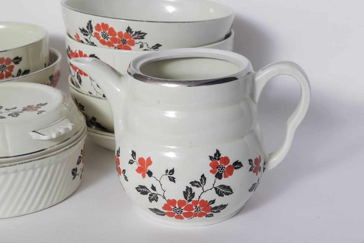 Collection of Halls "Red Poppy Radiance" Kitchen Ware
