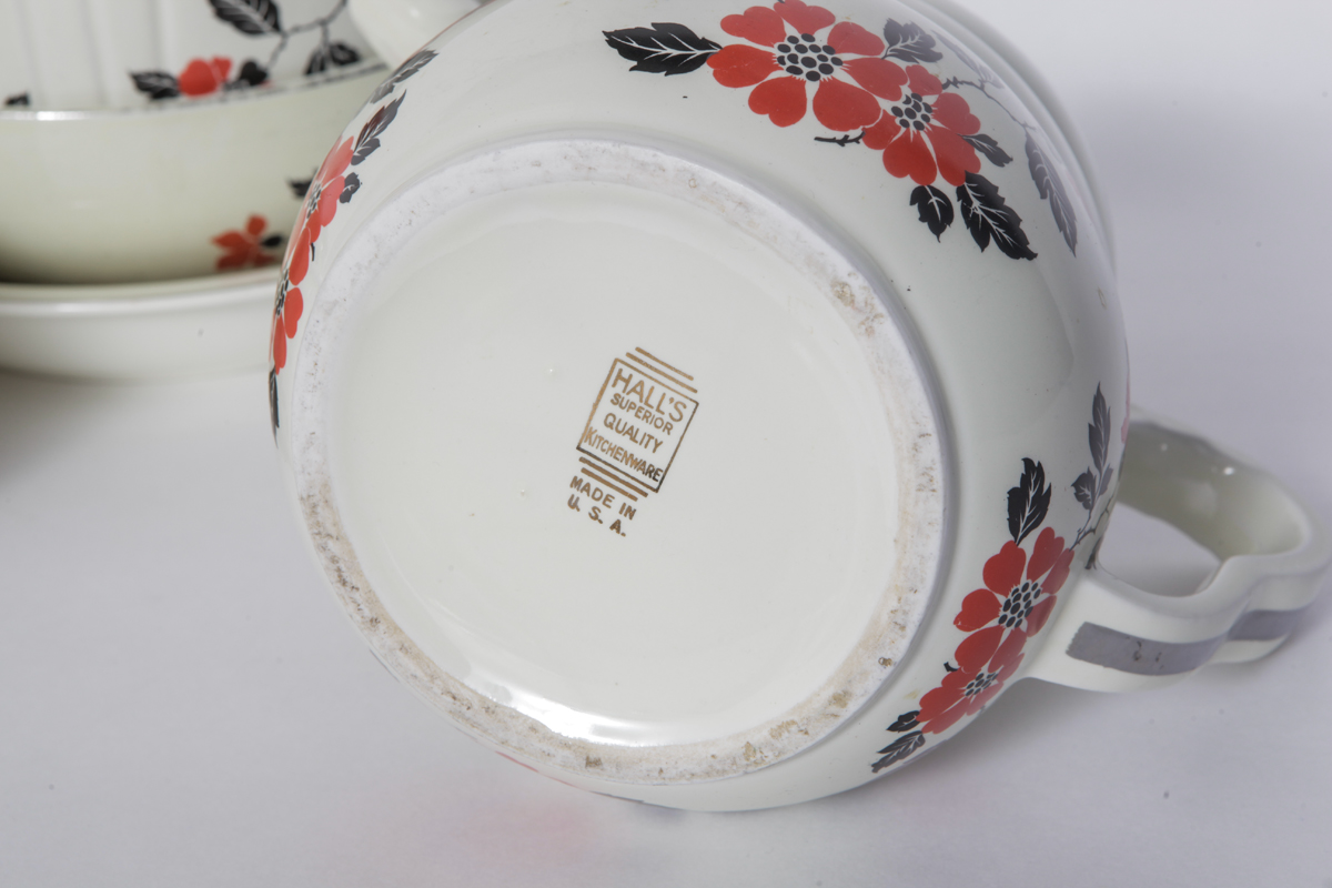 Collection of Halls "Red Poppy Radiance" Kitchen Ware