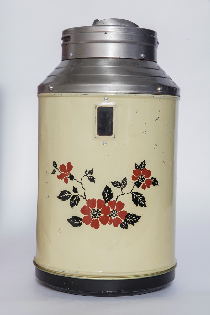 Vintage Hall's Metal Kitchen Storage in "Red Poppy Radiance"