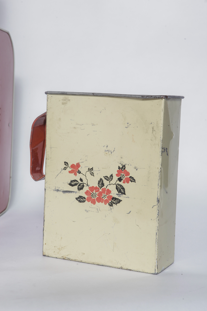 Vintage Hall's Metal Kitchen Storage in "Red Poppy Radiance"