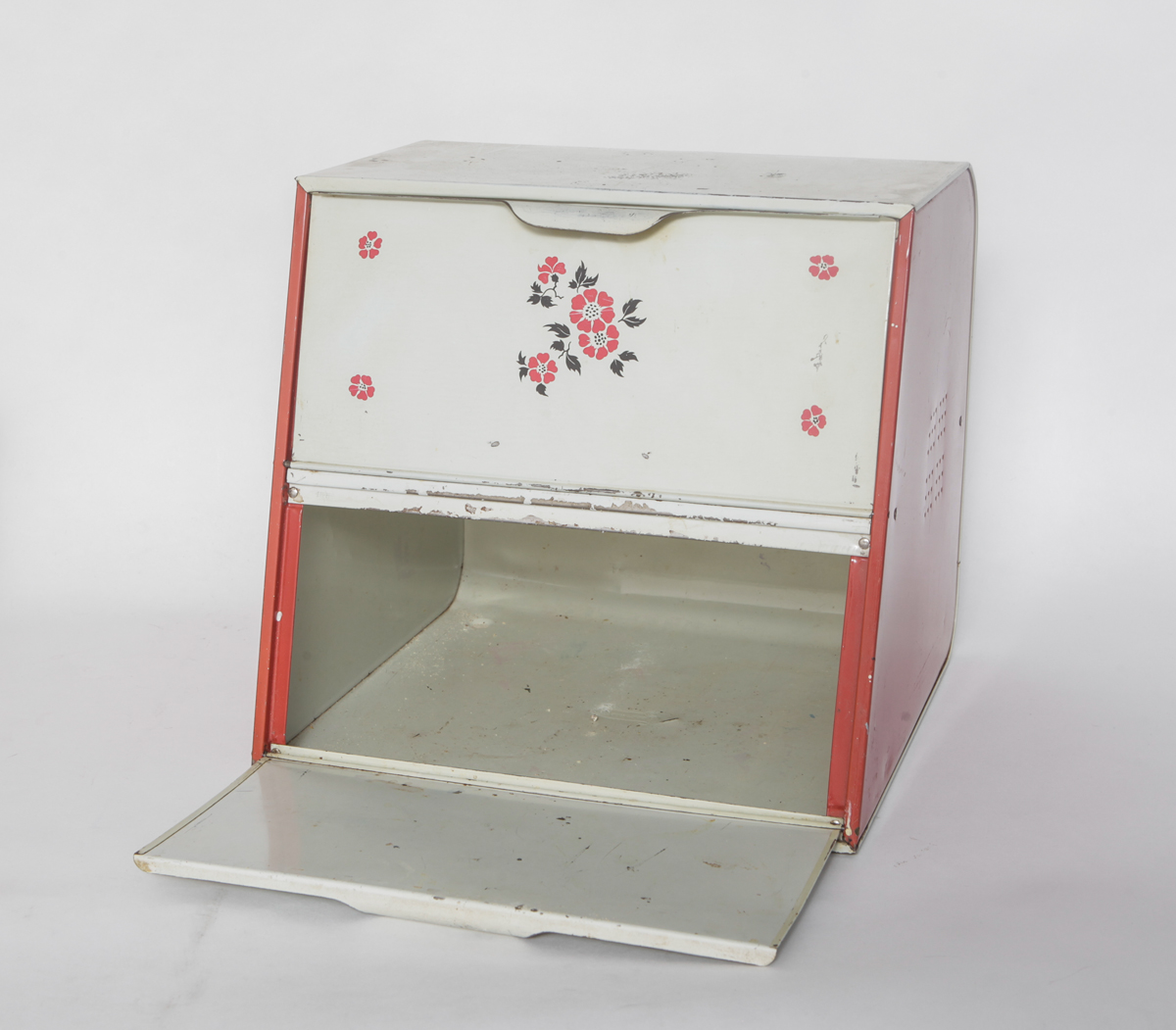 Vintage Hall's Metal Kitchen Storage in "Red Poppy Radiance"