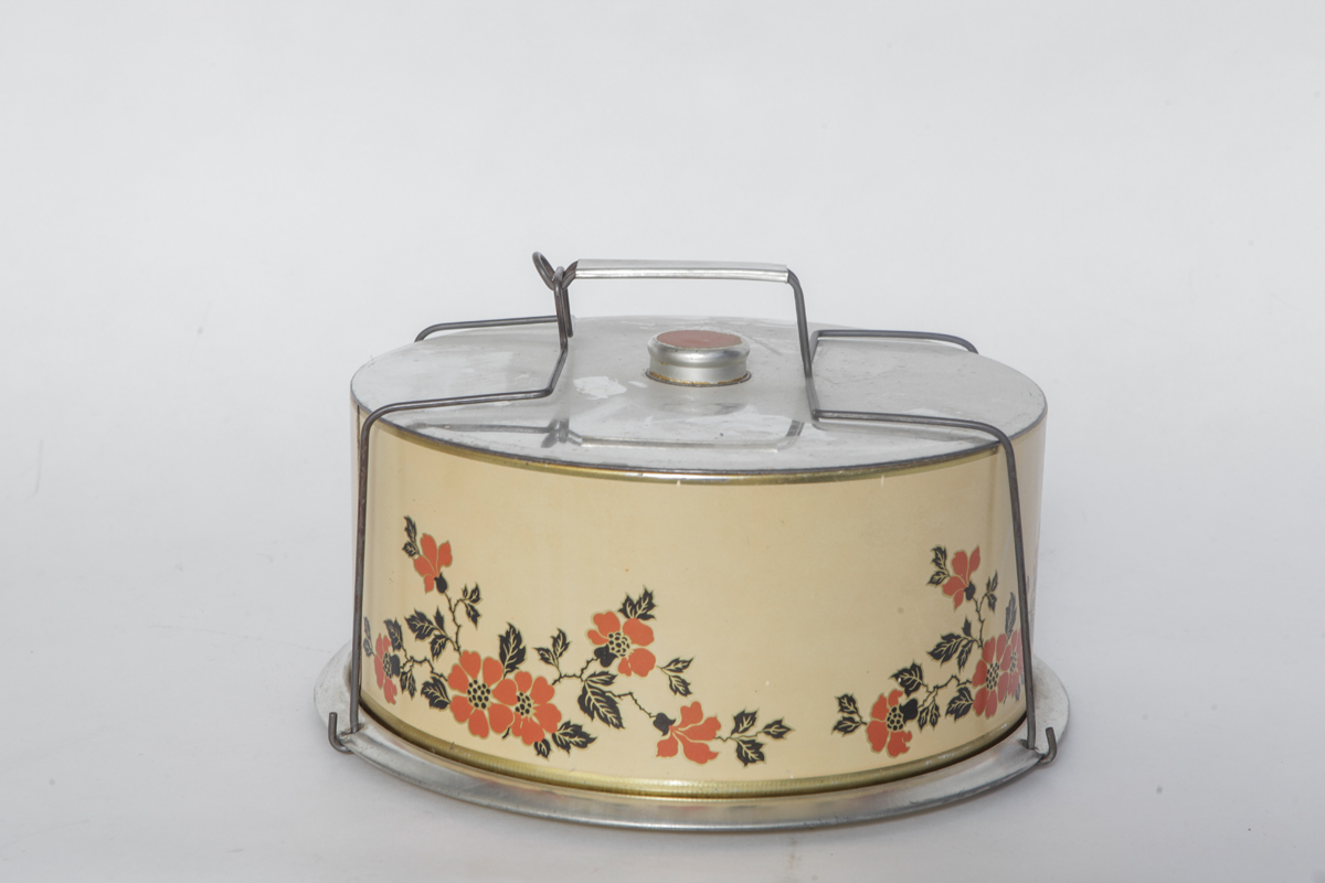 Vintage Hall's Metal Kitchen Storage in "Red Poppy Radiance"