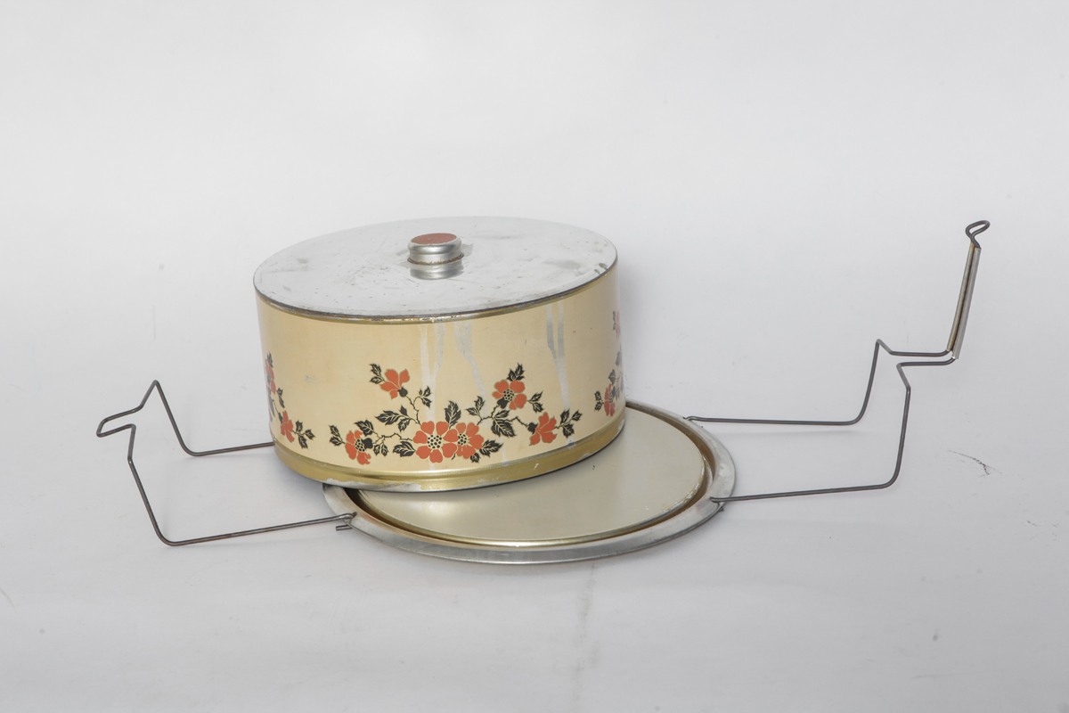 Vintage Hall's Metal Kitchen Storage in "Red Poppy Radiance"