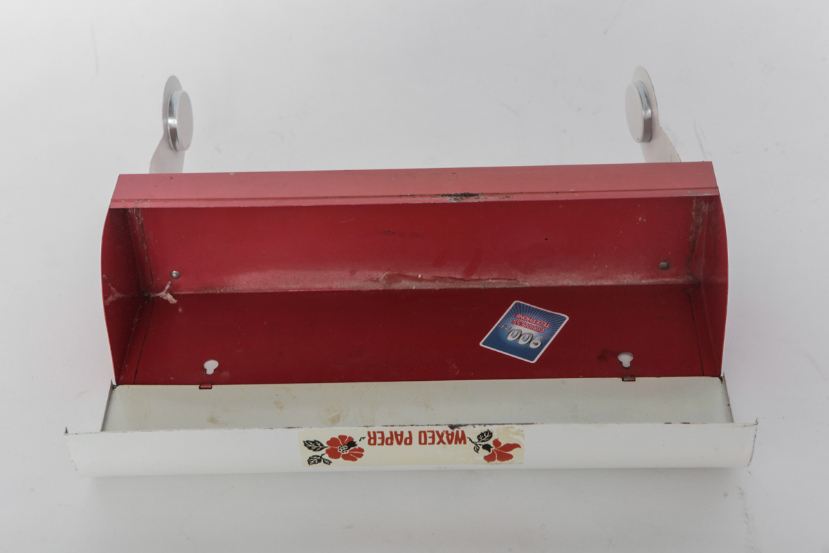 Vintage Hall's Metal Kitchen Storage in "Red Poppy Radiance"