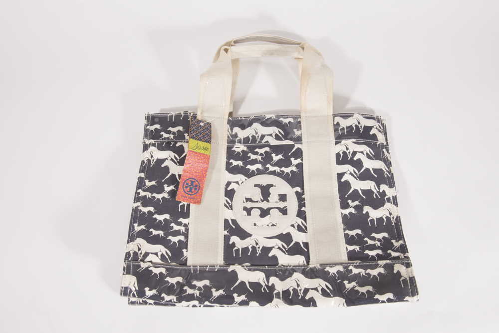 Tory Burch Equestrian Rider Wild Neverfull Canvas Tote