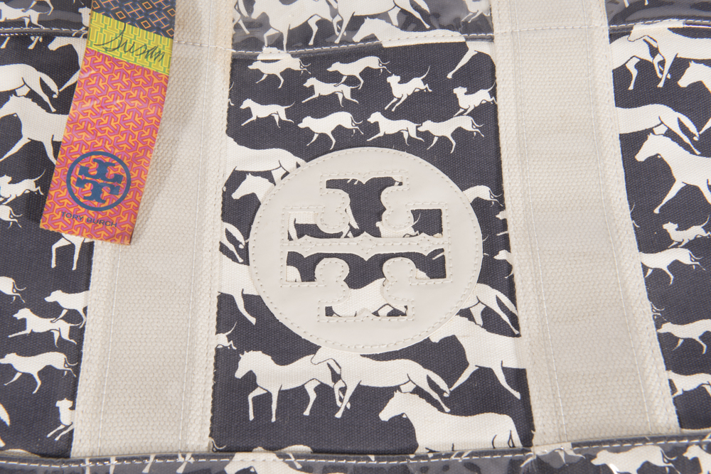 Tory Burch Equestrian Rider Wild Neverfull Canvas Tote