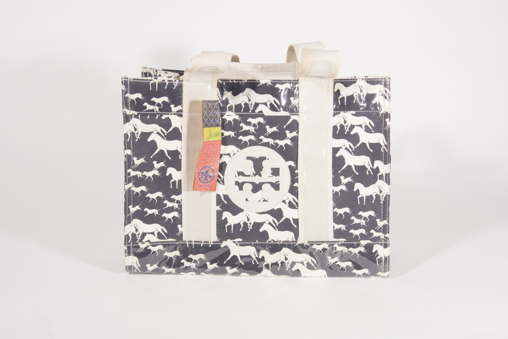 Tory Burch Equestrian Rider Wild Neverfull Canvas Tote