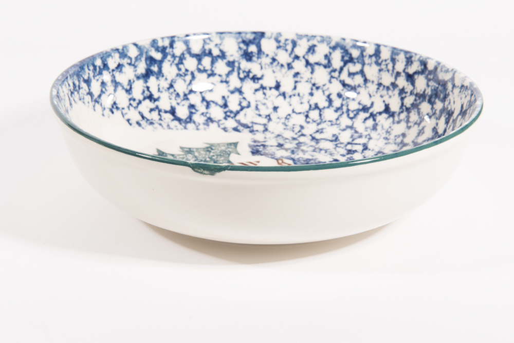 Folk Craft "Cabin in the Snow" Servingware