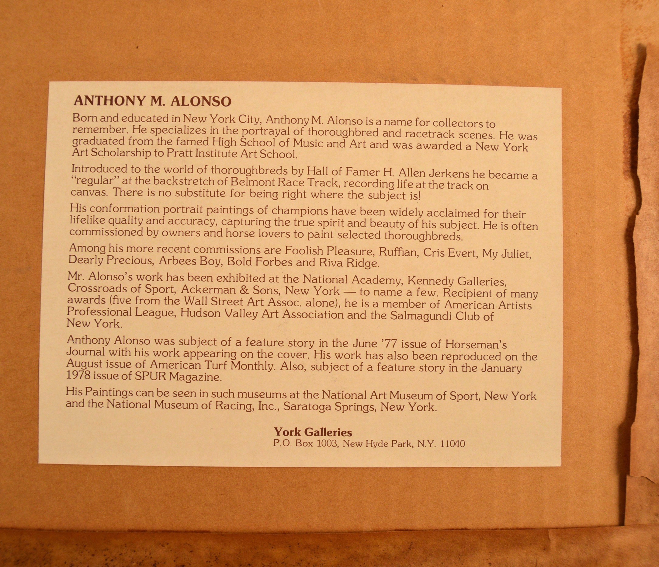 Anthony M. Alonso Limited Edition Offset Lithograph Print