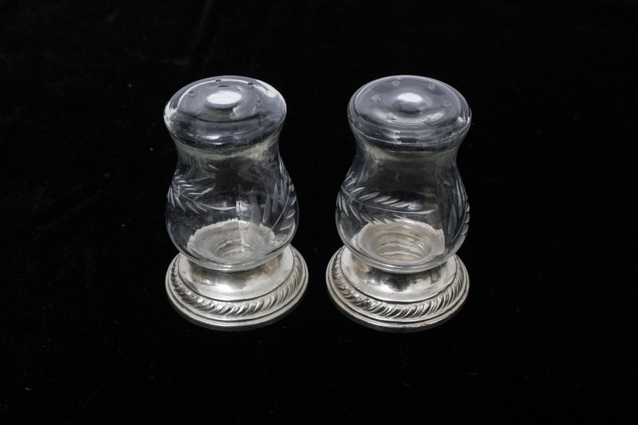 Quaker Hurricane Sterling Salt and Pepper Shakers