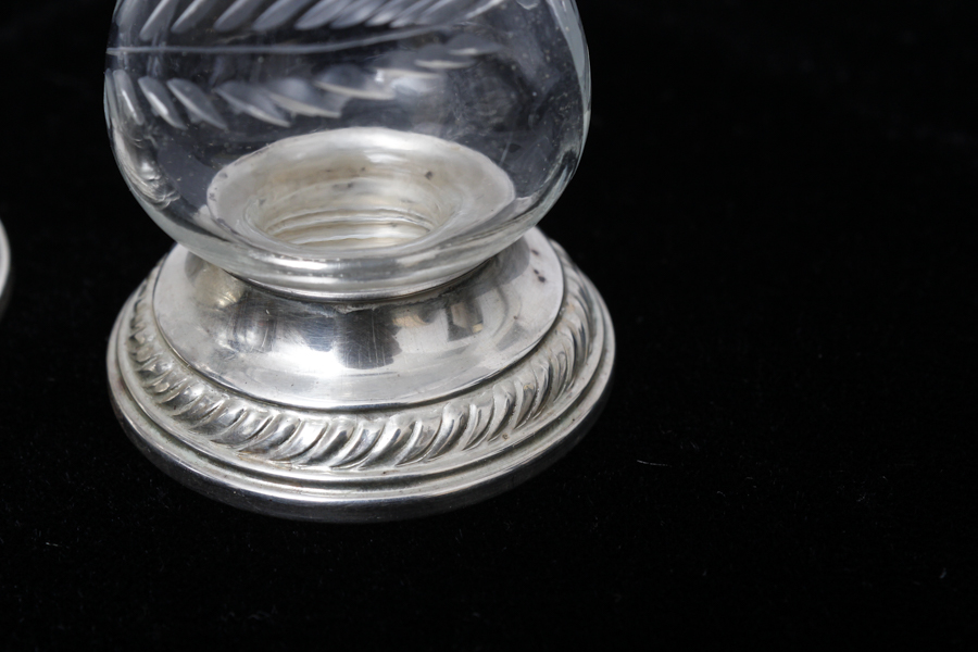 Quaker Hurricane Sterling Salt and Pepper Shakers