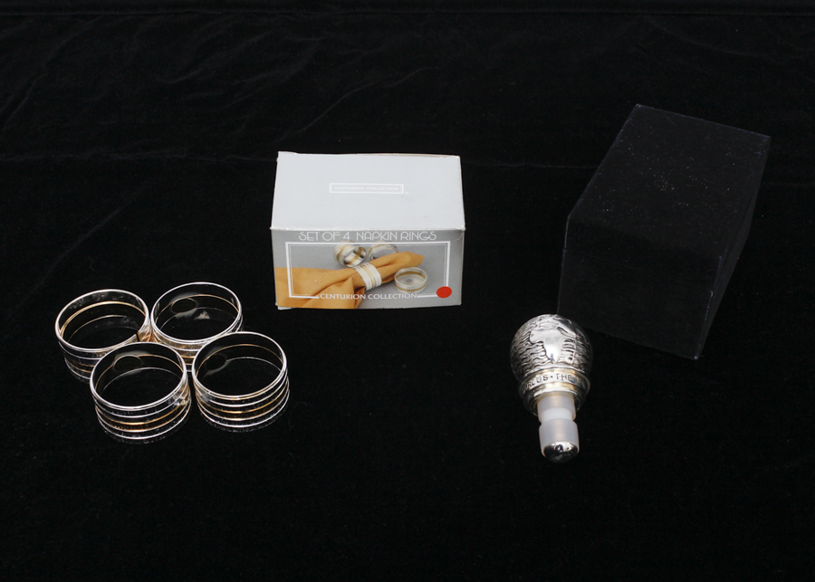 Napkin Rings and Bottle Stopper