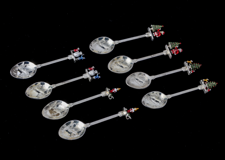 Silver-Plated Christmas Spoons