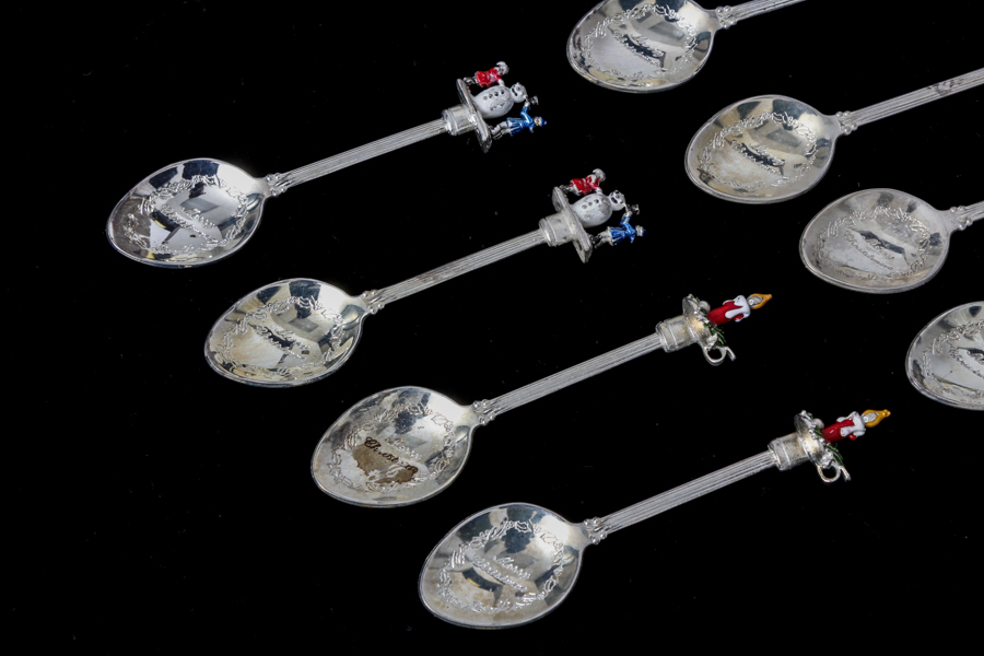 Silver-Plated Christmas Spoons