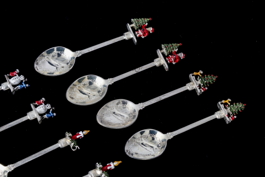 Silver-Plated Christmas Spoons