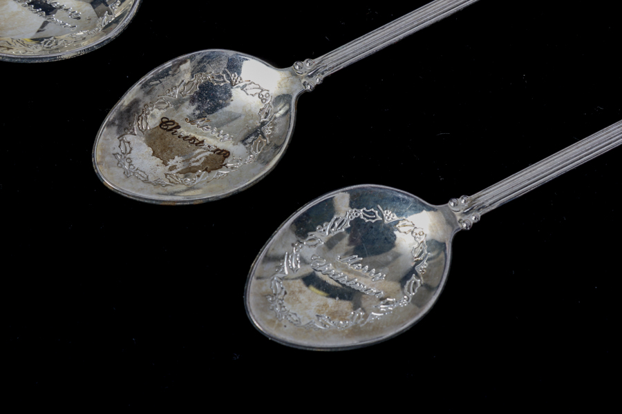 Silver-Plated Christmas Spoons