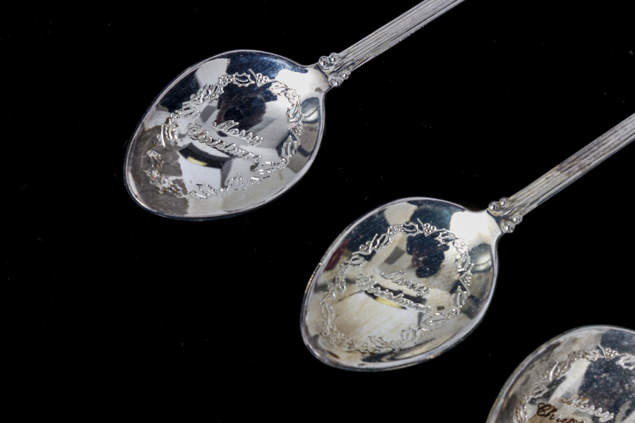 Silver-Plated Christmas Spoons