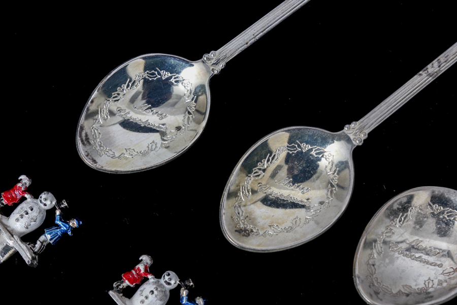 Silver-Plated Christmas Spoons