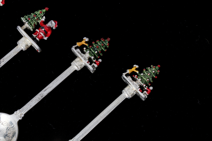 Silver-Plated Christmas Spoons