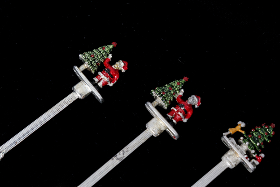 Silver-Plated Christmas Spoons