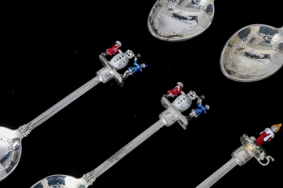 Silver-Plated Christmas Spoons