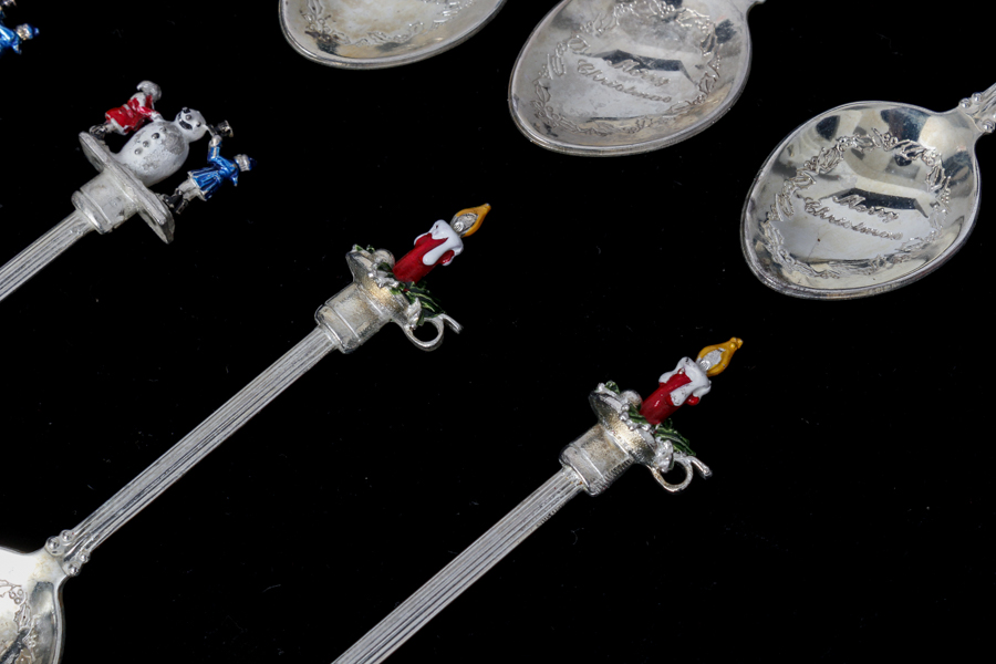 Silver-Plated Christmas Spoons