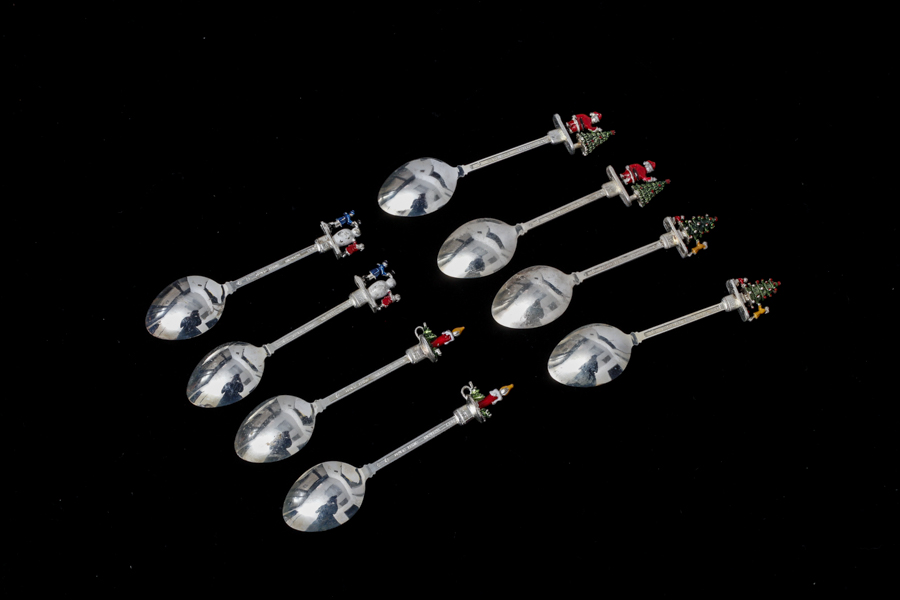 Silver-Plated Christmas Spoons